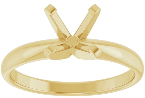 Sužadėtuvių Žiedas „Solitaire“ 14k yellow gold Square 5mm (3)