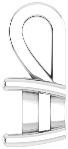 Pakabukas „Solitaire“ 585 Baltojo Aukso Round 5.2mm (3)