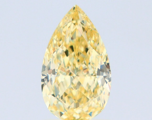 1.32 carat Fancy Yellow-VVS1 Natūralus Pear Deimantas (1)