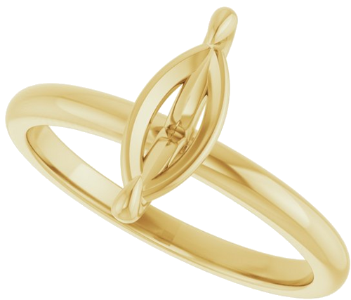 14K Yellow  10x5 mm Marquise Solitaire Engagement Ring Mounting (5)