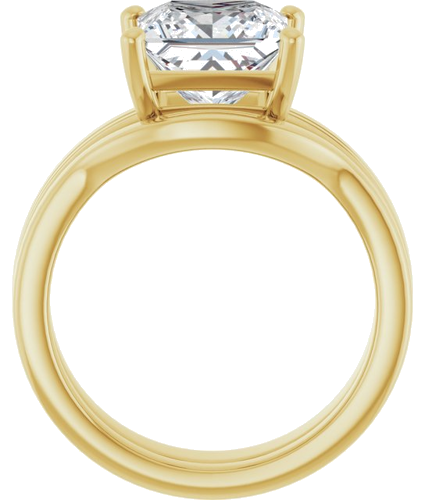 Sužadėtuvių Žiedas „Solitaire“ 14k yellow gold Square 8mm (7)