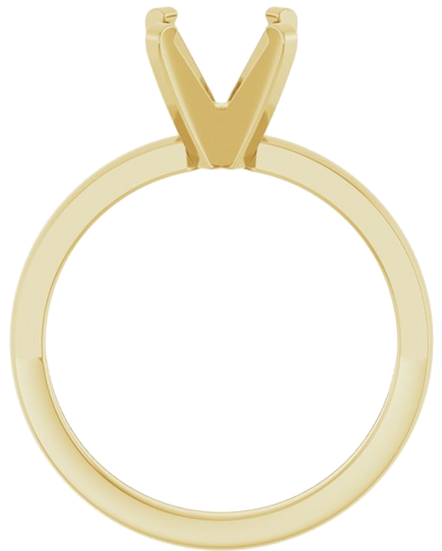 14K Yellow 7.3-7.7 mm Round Solitaire Engagement Ring Mounting (2)