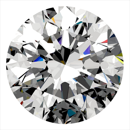 0.38 carat I-VVS1 Excellent cut Natūralus Round Deimantas (1)