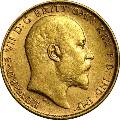 Half Sovereign Edward VII Great Britain Gold Coin (1)