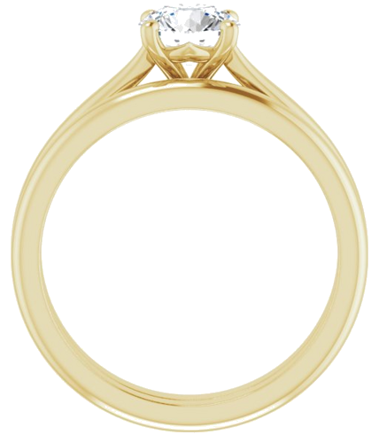 Sužadėtuvių Žiedas „Solitaire“ 18k yellow gold Round 6mm (7)