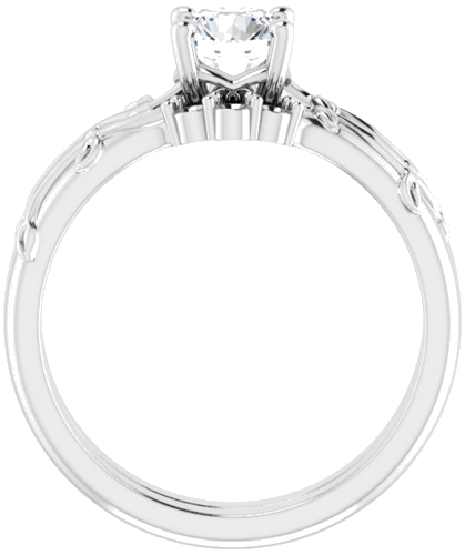 14K White 5.8 mm Round Solitaire Engagement Ring Mounting (6)