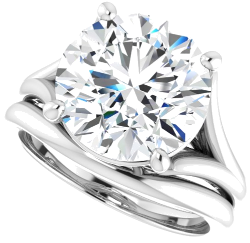 Sužadėtuvių Žiedas „Solitaire“ 950 Platinos Round 11mm (10)