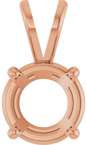Pakabukas „Round 4-Prong Basket“ 14k rose gold Round 7mm (1)