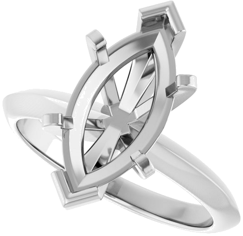 Sužadėtuvių Žiedas „Knife-Edge“ 14k white gold Marquise 14mm x 7mm (5)