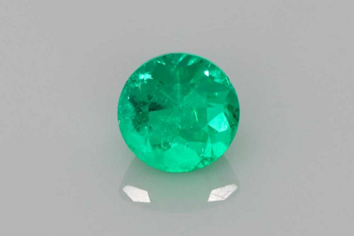 0.33 carat GREEN Round Smaragdas (1)
