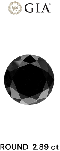 2.89 carat Fancy Black-VVS2 Excellent cut Natūralus Round Deimantas (1)