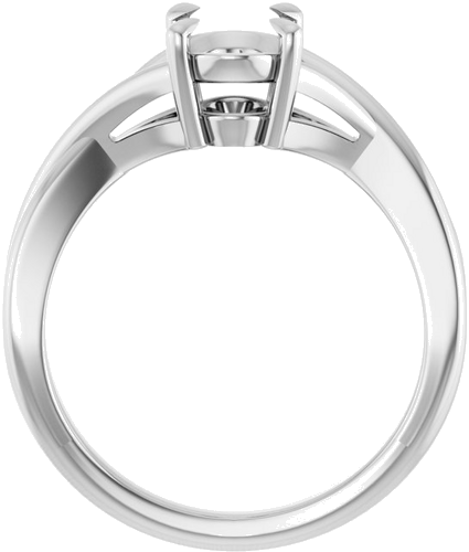 Sužadėtuvių Žiedas „Claw-Prong Solitaire“ 14k white gold Oval 8mm x 6mm (2)