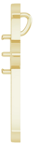 Pakabukas „Accented Cross“ 14k yellow gold Round 8mm (3)