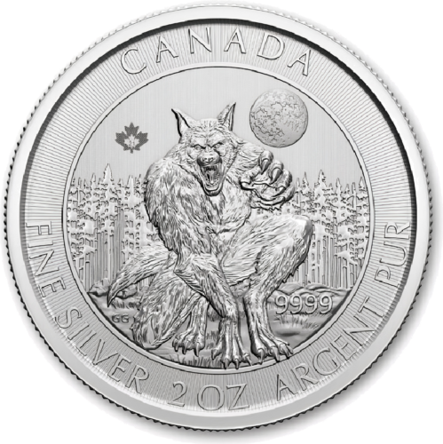 2 oz Существа Севера Оборотень 2021 Канада серебряная монета (1)