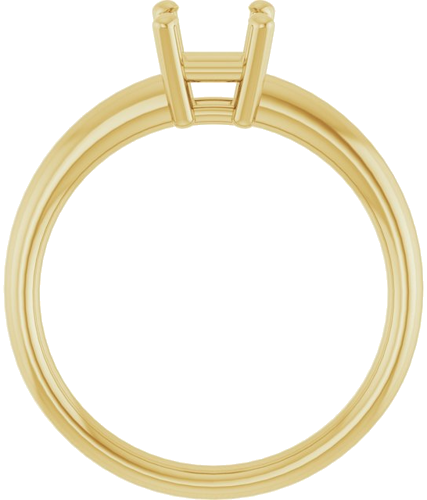 14K Yellow 5 mm Square Engagement Ring Mounting (2)