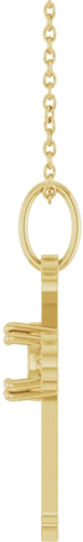 Pakabukas „Accented Cross“ 14k yellow gold Round 5.2mm (3)