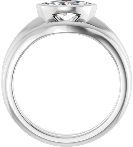 Sužadėtuvių Žiedas „Bezel-Set Solitaire“ 14k white gold Marquise 8.5mm x 4.5mm (7)