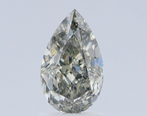 1.5 carat Fancy Light Gray-VS2 Natūralus Pear Deimantas (1)