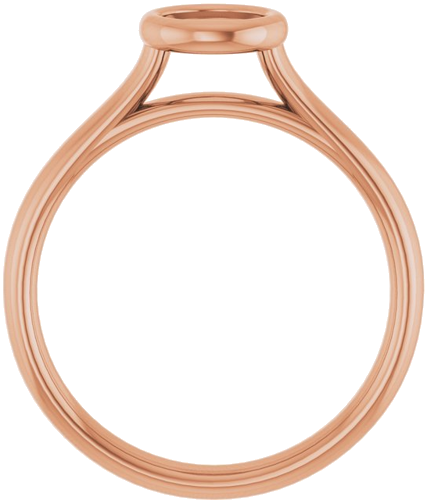 Sužadėtuvių Žiedas „Bezel-Set Solitaire“ 14k rose gold Round 5.2mm (2)