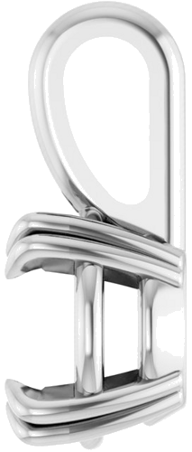 Sterling Silver 5 mm Round 4-Prong Double-Claw Pendant Mounting (3)