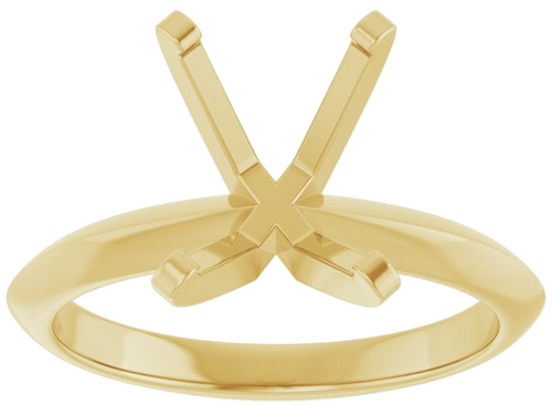 Sužadėtuvių Žiedas „Knife-Edge“ 14k yellow gold Emerald 9mm x 7mm (3)