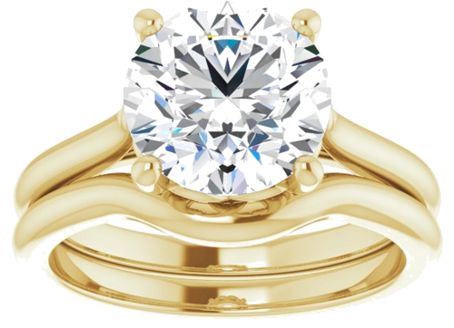 Sužadėtuvių Žiedas „Solitaire“ 14k yellow gold Round 9mm (8)