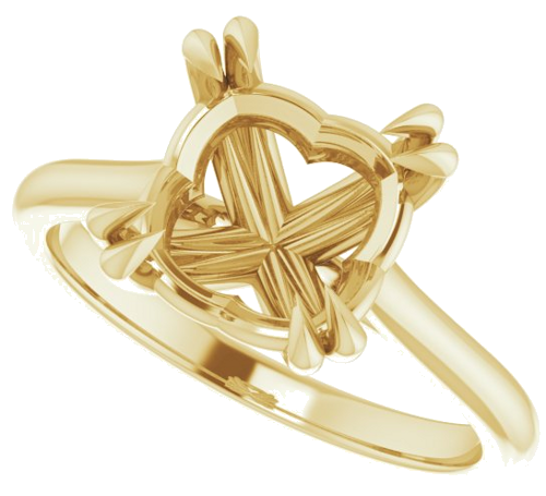 Sužadėtuvių Žiedas „Double Claw-Prong“ 14k yellow gold Cushion 9mm (5)