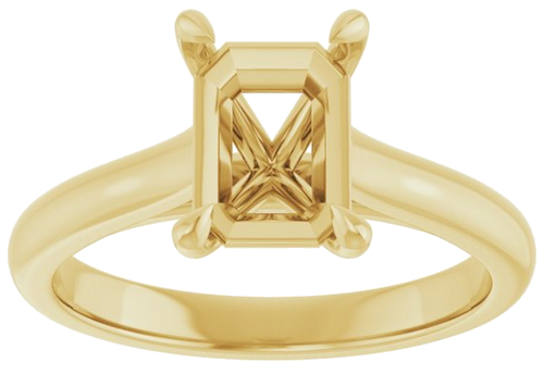Sužadėtuvių Žiedas „Claw-Prong“ 14k yellow gold Emerald 8mm x 6mm (3)