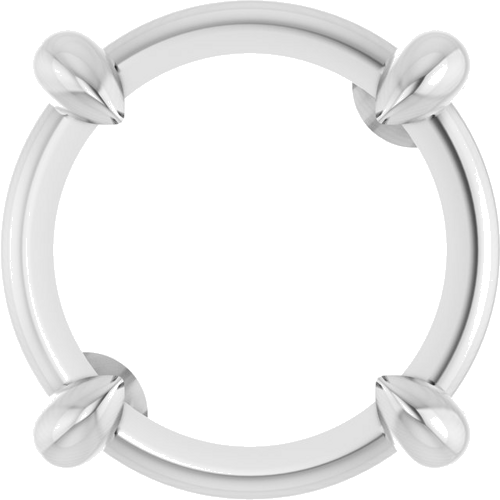 Pakabukas „Solitaire Slide“ 585 Baltojo Aukso Round 6.5mm (1)