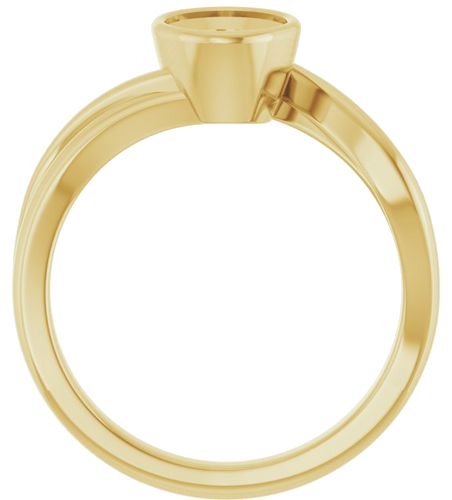 Sužadėtuvių Žiedas „Bezel-Set“ 14k yellow gold Oval 8mm x 6mm (2)