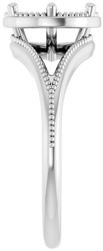 Sužadėtuvių Žiedas „Solitaire“ 14k white gold Round 8.2mm (4)