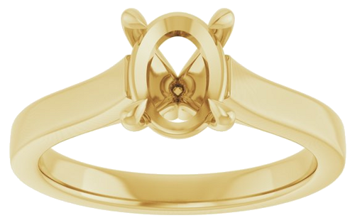 Sužadėtuvių Žiedas „Claw-Prong“ 14k yellow gold Oval 8mm x 6mm (3)