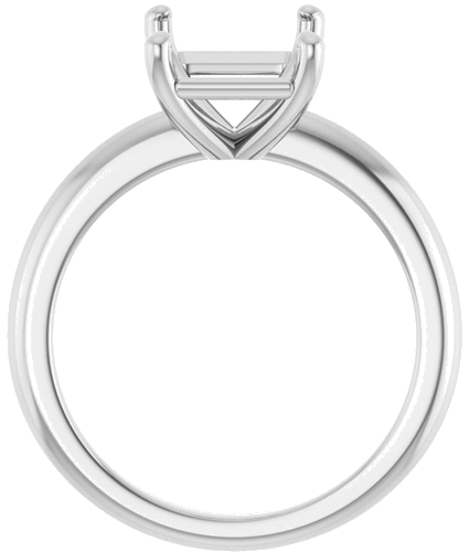 Sužadėtuvių Žiedas 10k white gold Emerald 10mm x 8mm (2)