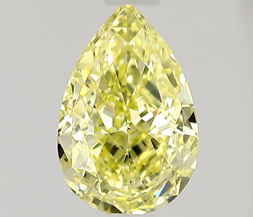 0.7 carat Fancy Yellow-VS1 Natūralus Pear Deimantas (1)