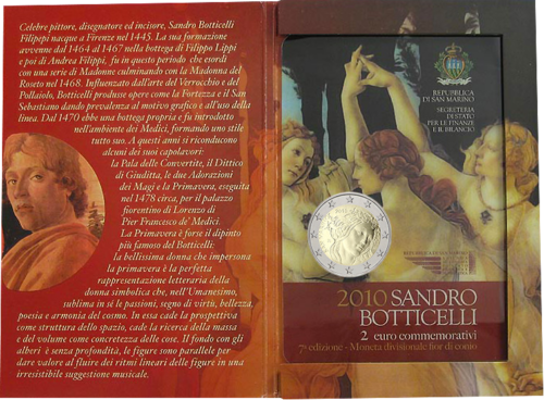 2010 San Marinas Sandro Botticelli 2 eurų moneta (4)
