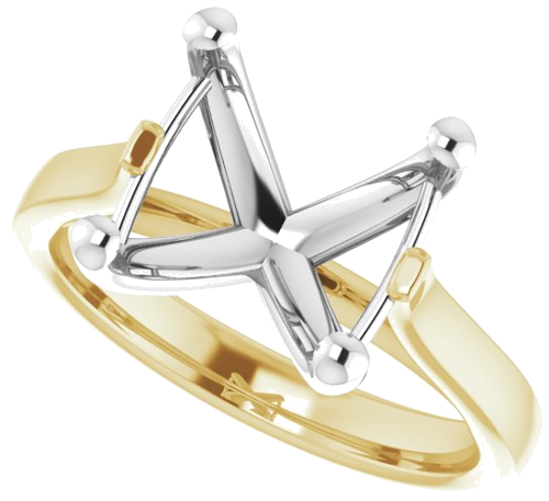 Sužadėtuvių Žiedas 14k yellow/white gold Round 11mm (5)