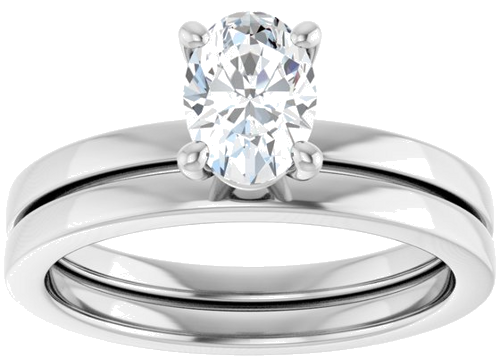 Sužadėtuvių Žiedas „Solitaire“ 925 Sidabro Oval 7mm x 5mm (8)