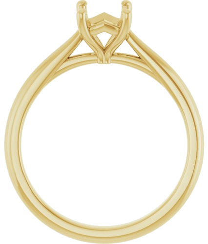 Sužadėtuvių Žiedas „Solitaire“ 585 Geltonojo Aukso Emerald 7mm x 5mm (2)