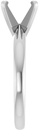 14K White 7.8-8.6 mm Round Solitaire Engagement Ring Mounting (4)