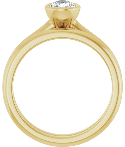 Sužadėtuvių Žiedas „Bezel-Set Solitaire“ 14k yellow gold Pear 7mm x 5mm (7)