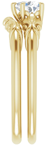 Sužadėtuvių Žiedas „Solitaire“ 585 Geltonojo Aukso Heart Shape 5mm (9)