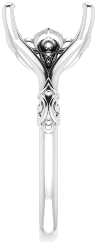 Continuum Sterling Silver 12 mm Round Solitaire Engagement Ring Mounting (4)