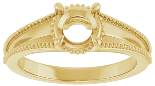 Sužadėtuvių Žiedas „Claw-Prong Solitaire“ 14k yellow gold Round 6.5mm (3)