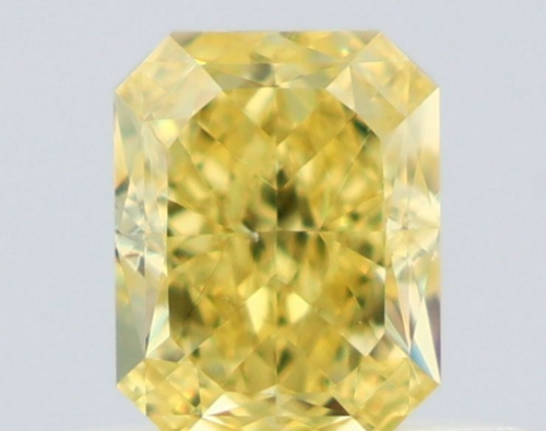 0.51 carat Fancy Intense Yellow-VS2 Natūralus Radiant Deimantas (1)