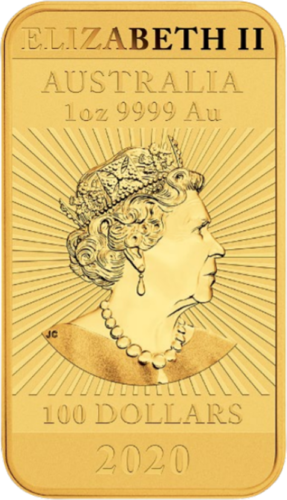 1 oz Дракон 2020 Австралия золотая прямоугольная монета (2)