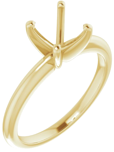 Sužadėtuvių Žiedas „Solitaire“ 585 Geltonojo Aukso Square 5.5mm (1)