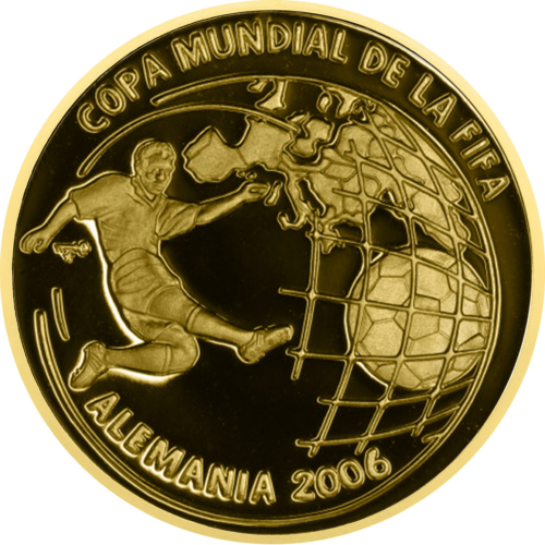 25 Песо Чемпионат мира по футболу Куба 2006 Золотая монета (1)