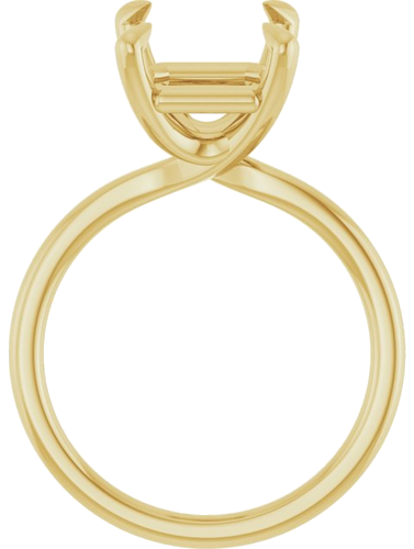 Sužadėtuvių Žiedas 18k yellow gold Emerald 11mm x 9mm (2)