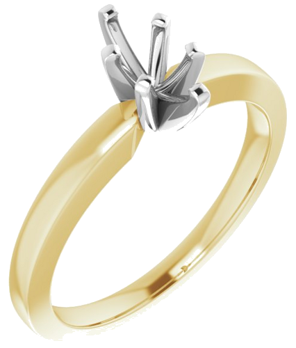 Sužadėtuvių Žiedas „Solitaire“ 14k yellow/white gold Marquise 7mm x 3.5mm (1)