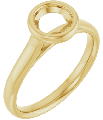 Sužadėtuvių Žiedas „Bezel-Set Solitaire“ 585 Geltonojo Aukso Round 5.8mm (1)